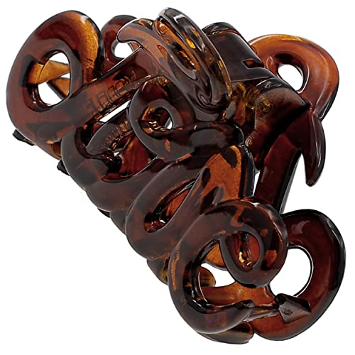 Camila Paris French Hair Claw Clip 2 Inch Brown Tortoise Style Durable Hair Accessory
