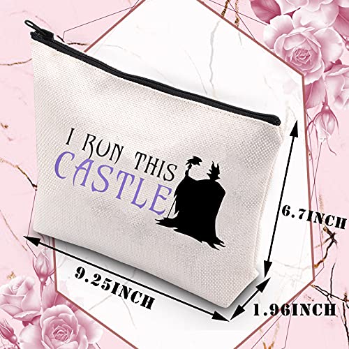 I Run This Castle Evil Queen Makeup Bag - Waterproof Travel Cosmetic Pouch