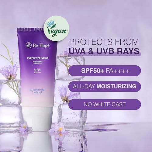 Be-Hope Moisturizing Sunscreen SPF 50+ with Purple Tea & Niacinamide