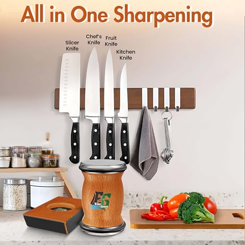EverGrove Rolling Knife Sharpener with Diamond & Ceramic Discs