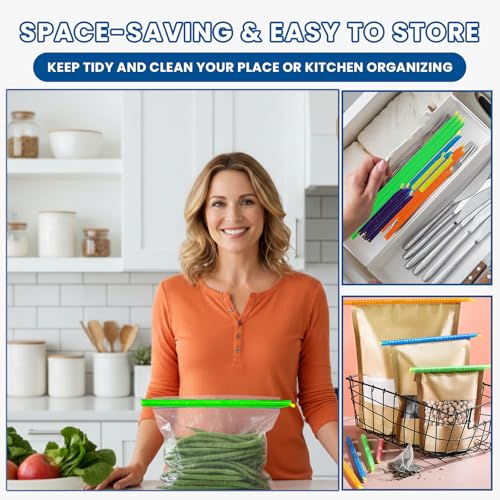 20 Reusable Bag Sealer Clips - Airtight & Waterproof Food Storage