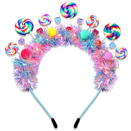 Candy Cane Lollipop Headband - Festive Christmas Costume Accessory