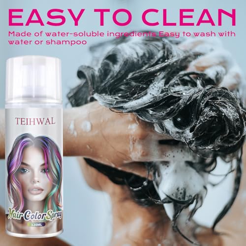 Temporary Blue Hair Color Spray - Quick Drying & Washable 120ml