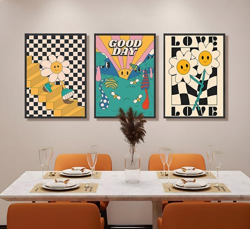 3-Piece Vintage Hippie Canvas Wall Art Set | 12x16 Unframed Posters