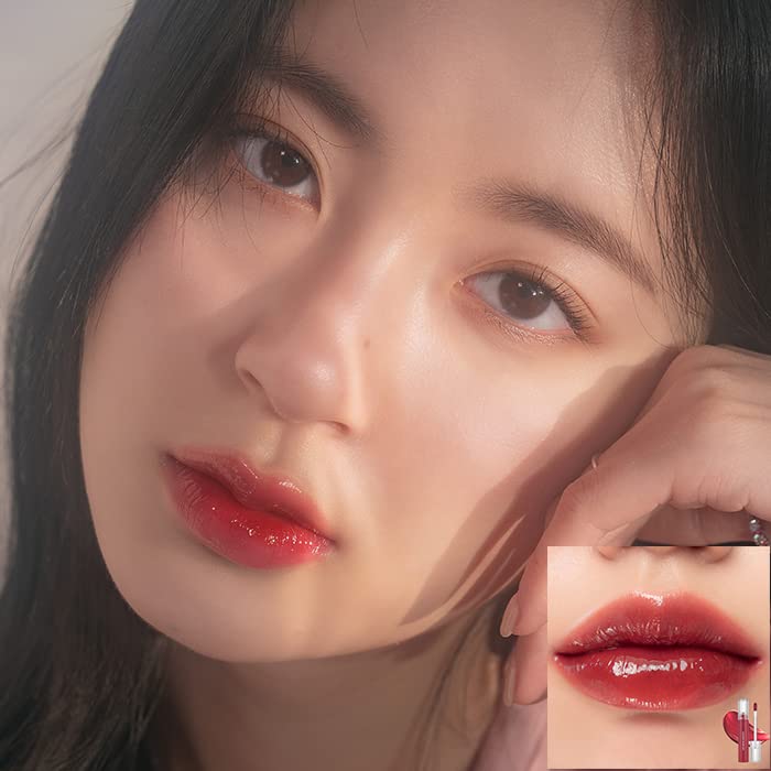 rom&nd Glasting Water Tint - No.02 Red Drop, Moisturizing Lip Gloss