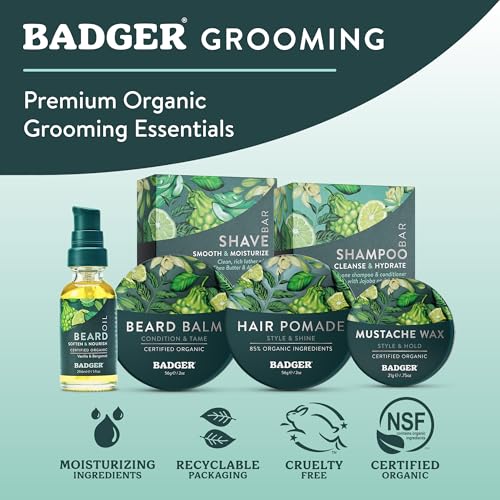 Badger Mustache Wax - Medium Hold, Organic & Easy to Apply, 0.75 oz
