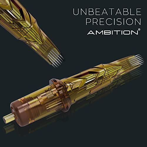 Ambition Glory #12 Standard 9RL Tattoo Cartridges - 20pcs Disposable 0.35mm Liner Needles
