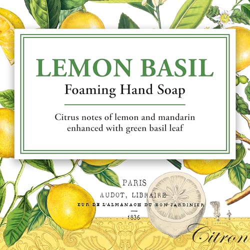 Michel Design Works Lemon Basil Foaming Hand Soap 17.8 Fl oz - Luxurious Moisturizing Hand Wash