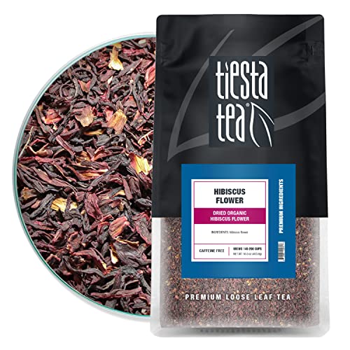 Tiesta Tea Dried Hibiscus Flowers - Premium Loose Leaf, 16 Oz