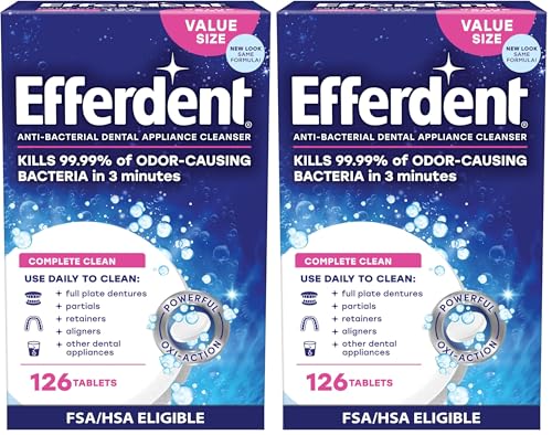 Efferdent Complete Clean Denture Cleaner Tablets - 126 Count