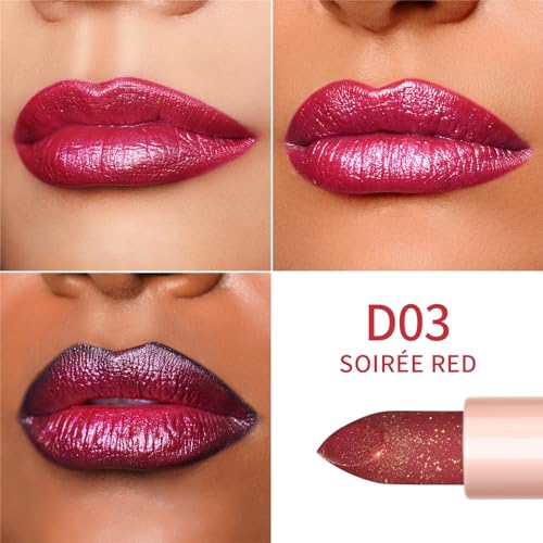 Oulac 2PCS Shimmer Lipstick Set - Vegan Hydrating Lip Balm