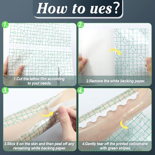 Tattoo Aftercare Bandage 8 x 200 Inch (8in 25 Pcs), Supplies
