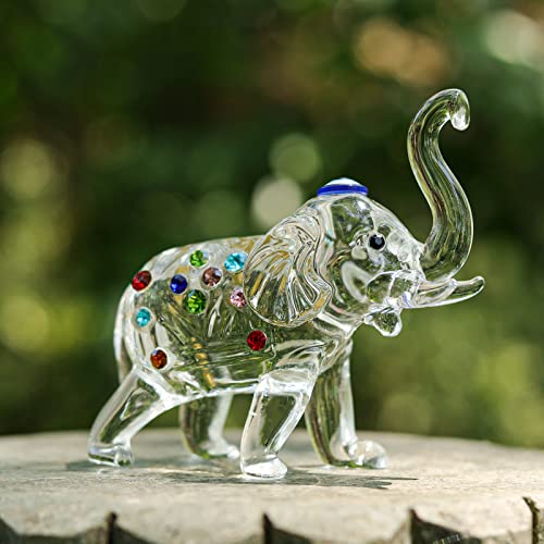 LONGWIN Crystal Elephant Figurine - Lucky Trunk Up Home Decor