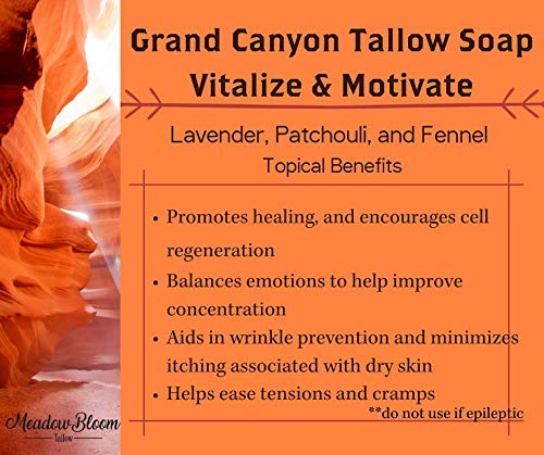 All-Natural Meadow Bloom Tallow Bar Soap - Fennel & Clay