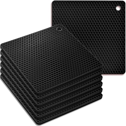 homEdge Silicone Trivet Mats - 6 Pack Non-Slip Heat Resistant Pot Holders