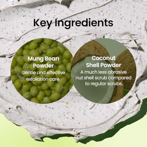 beplain Mung Bean Pore Clay Mask for Blackhead Removal & Skin Exfoliation, 4.05 fl oz