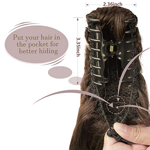 Sofeiyan 13" Curly Claw Clip Ponytail Extension - Darkest Brown to Black