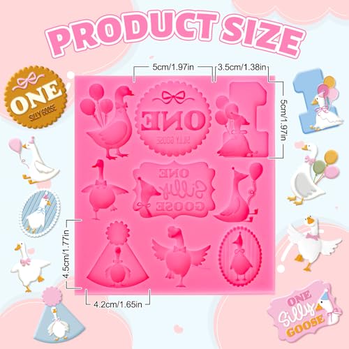 Silly Goose Fondant Mold - Silicone Cake & Candy Mould for Birthdays