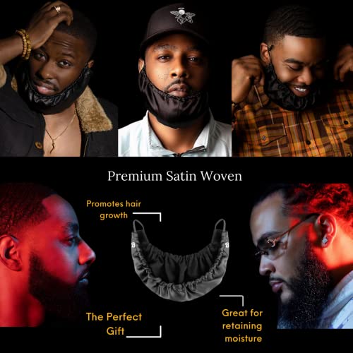 Satin Beard Bonnet for Sleeping - Adjustable Beard Protector & Conditioner
