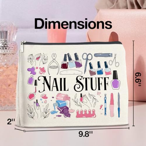 UPNEGE Nail Tech Makeup Bag J - Double-Sided Cosmetic Pouch for Women