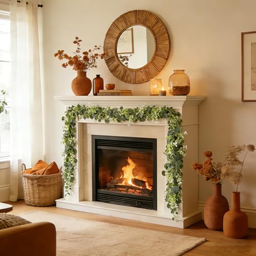 Eucalyptus Garland Greenery - 5.9Ft Artificial Vines (2 Pack)