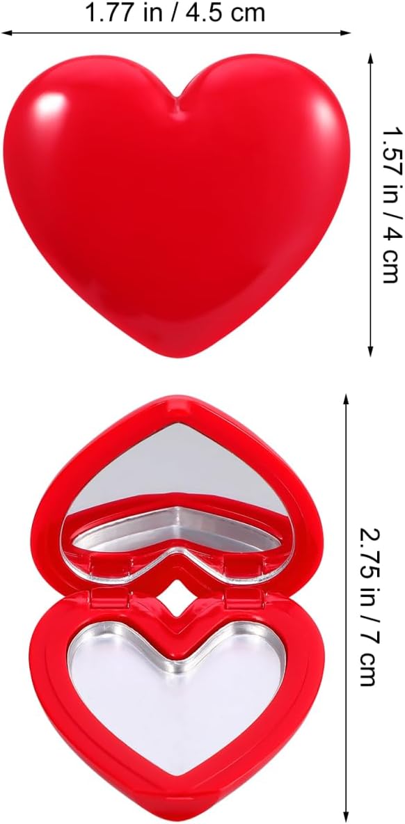 Portable Makeup Palette - Cute Heart Shape Mini Eyeshadow & Lipstick Case | 4Pcs Refillable Set