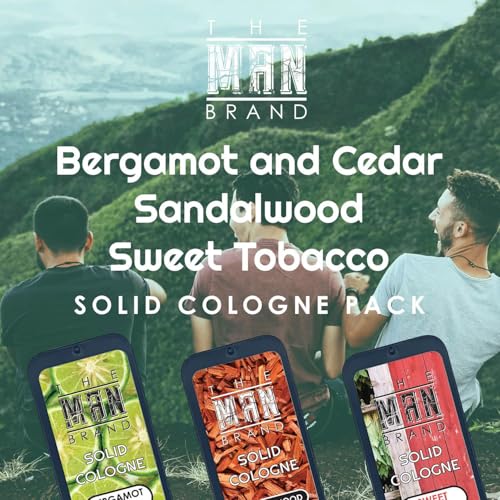 Solid Cologne Sample Pack - Sweet Tobacco, Citrus Bergamot & Sandalwood (3 x 0.75 oz)