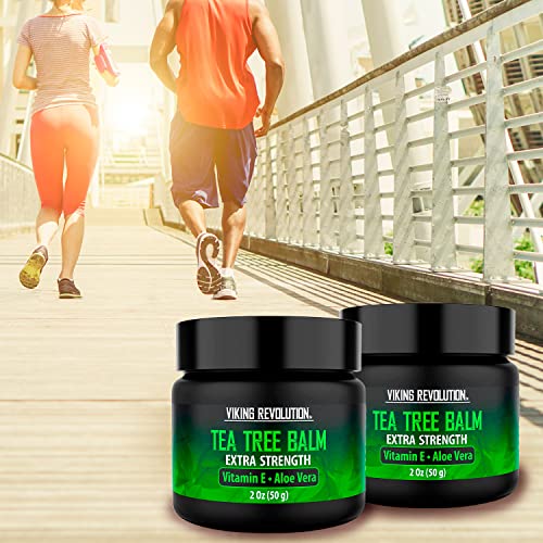 Viking Revolution Tea Tree Oil Foot Balm - 2 Pack for Dry Skin