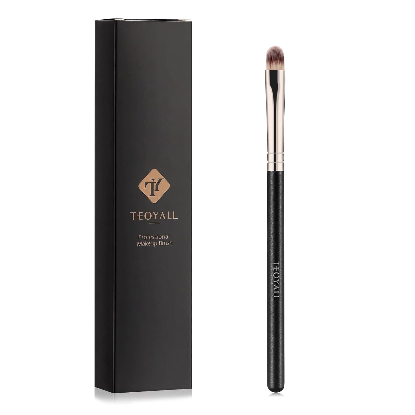 Flat Angled Eyeliner Brush - Soft Thin Slanted Synthetic Bristles for Precision Eyebrow Makeup | Ideal for Brow Powder & Gel