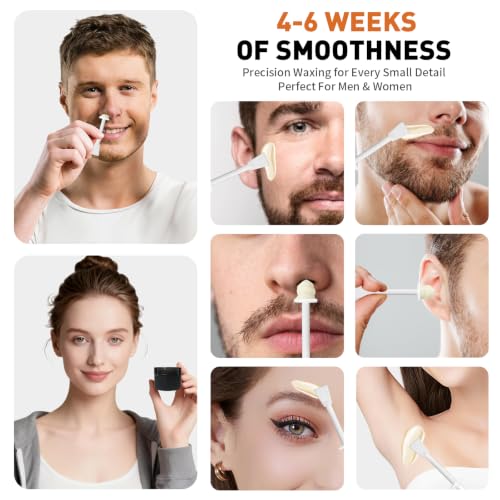 Galdino Mini Nose Wax Kit with 30 Sticks for Ear & Nose Hair Removal - Square