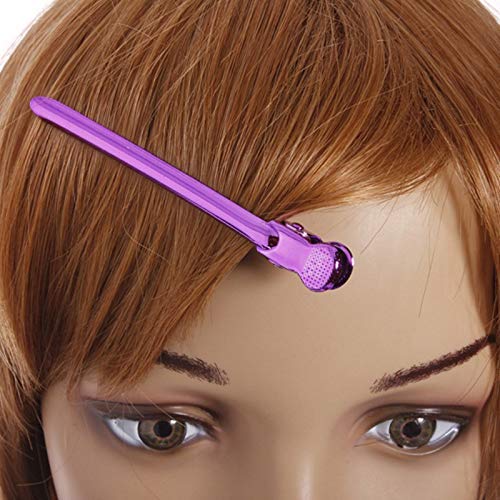 12 Pack Hair Sectioning Clips Metal Duckbill Hair Clamps for Salon & Styling