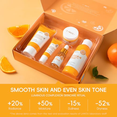 Charm Kiss Vitamin C Skincare Set - Brightening & Anti-Aging Face Care Kit