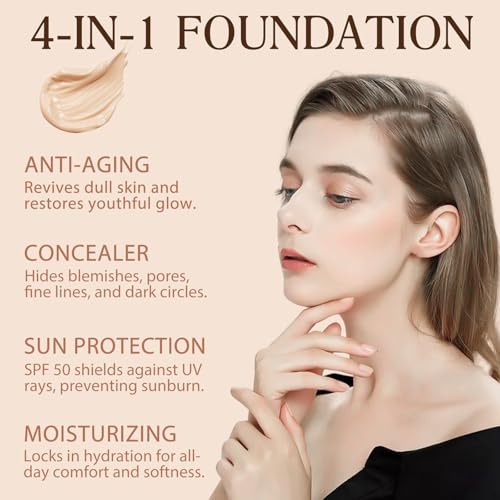 4-in-1 Waterproof Foundation with SPF 50+ | Color Changing & Longwearing
