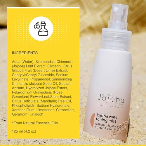 Jojoba Company Vitamin C & Desert Lime Face Mist - Hydrating Toner for Sensitive Skin