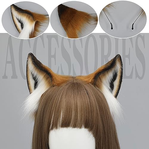 Faux Fur Wolf Fox Ears Headband - Cosplay & Party Accessory