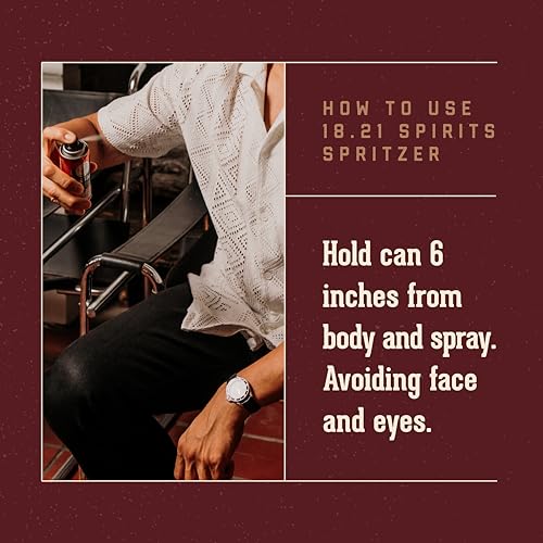 18.21 Man Made Spirits Spritzer, Long-Lasting Masculine Body Spray, 3.4 oz