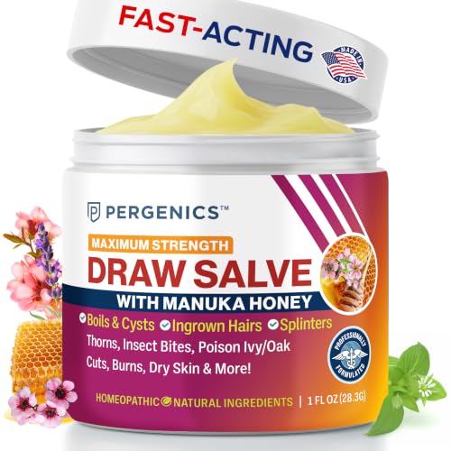 Pergenics Natural Drawing Salve with Manuka Honey - 1 oz Healing Balm