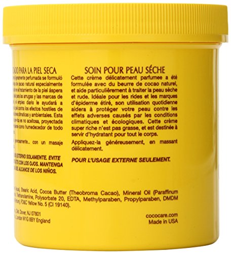 COCOCARE Cocoa Butter Cream 15 Ounce - Deep Moisture & Hydration