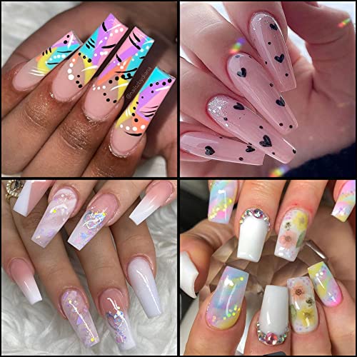 240 Pcs Natural Full Cover Nail Tips for Acrylic Nails