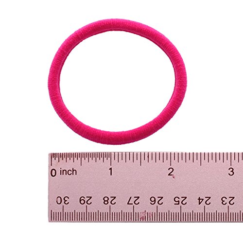 My Lello Large Thick Premium Elastic Ponytail Holders Pack of 100 Maroon Hair Bands