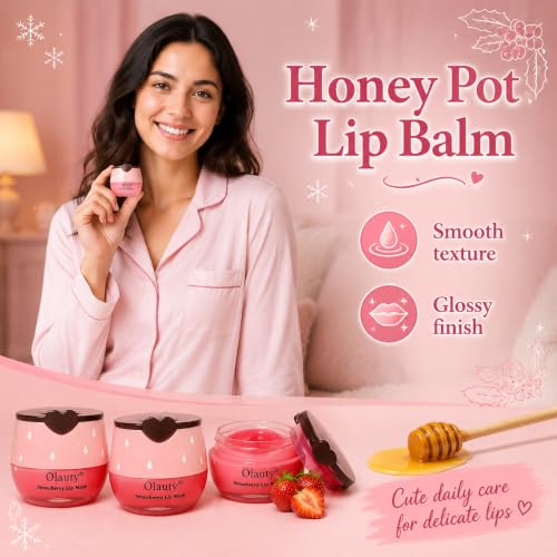 Bee Lip Balm Set 9Pcs Honey Pot Propolis Vitamin E Lip Mask
