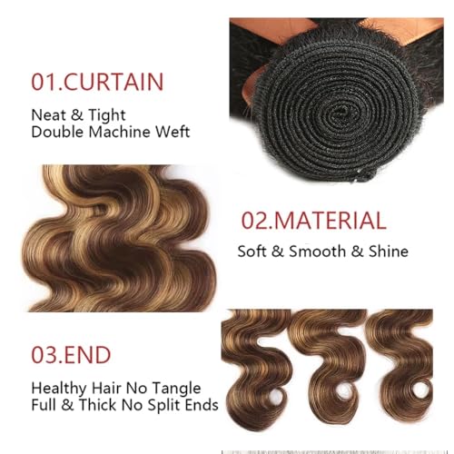 14 Inch T1B4/27 Ombre Body Wave Human Hair Bundle - LadrXadr