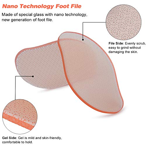 BEZOX Glass Foot File Callus Remover Orange Nano Technology Pedicure Rasp