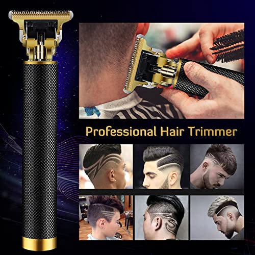Professional Cordless Hair Clipper & Trimmer for Men - Retro Black (Pack of 2)