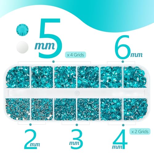 Blue Zircon Crystal Rhinestones with B7000 Glue for Crafting