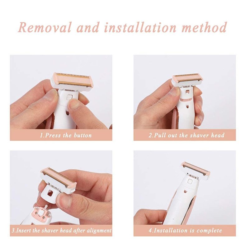 6PCS Women Shaver Replacement Heads for Finishing Touch Flawless Body Rechargeable Ladies Shaver Hair Remover Heads (Pack of 6)