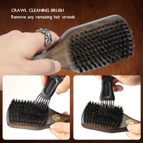 Norsewood Boar Bristle Hair & Beard Brush for Shine & Detangling