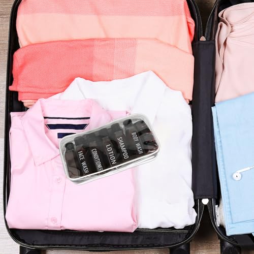 Wowang 10PCS Travel Toiletry Bottles Set - TSA Approved, Leak-Proof