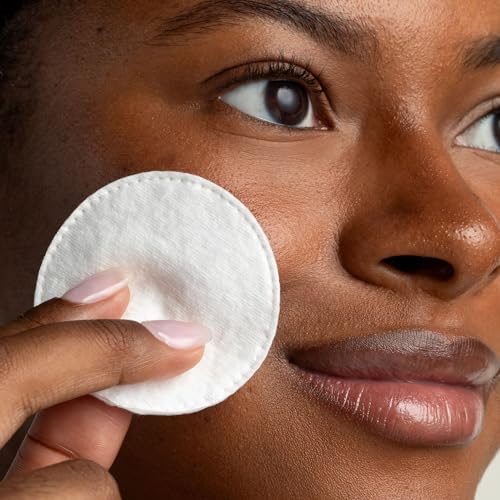 Cliganic Organic Cotton Rounds (300 Count) Makeup Remover Pads, Hypoallergenic, Lint-Free | 100% Pure Cotton