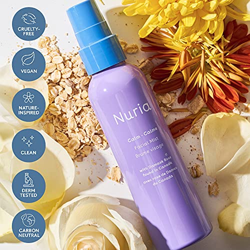 Nuria Calm Facial Mist - Fragrance-Free Rose Water Spray, 120mL